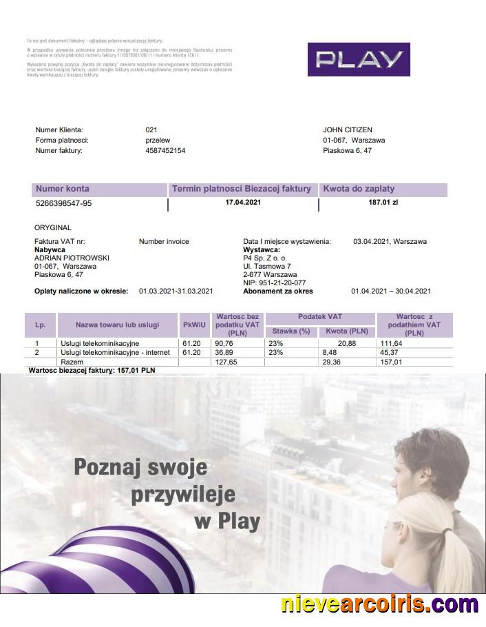 Poland Play utility bill